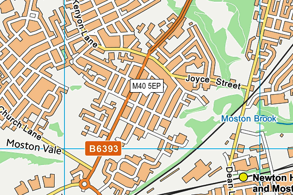 M40 5EP map - OS VectorMap District (Ordnance Survey)