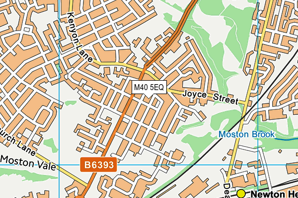 M40 5EQ map - OS VectorMap District (Ordnance Survey)