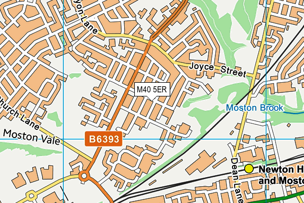 M40 5ER map - OS VectorMap District (Ordnance Survey)