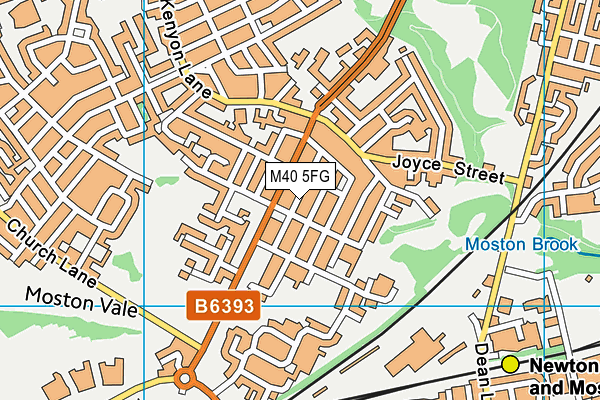 M40 5FG map - OS VectorMap District (Ordnance Survey)