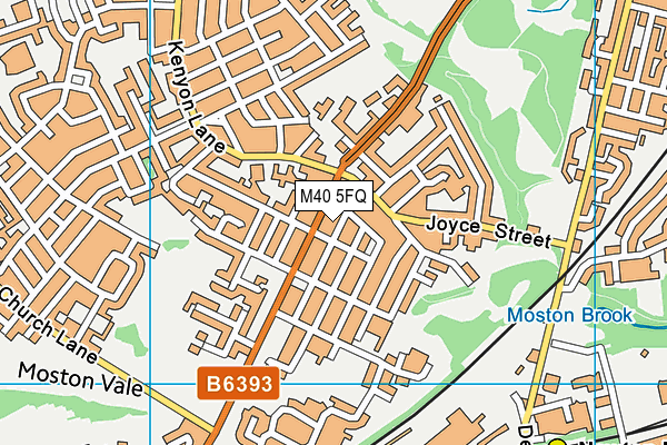 M40 5FQ map - OS VectorMap District (Ordnance Survey)