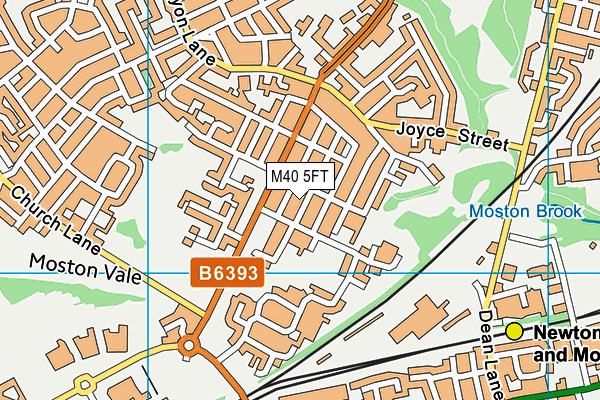 M40 5FT map - OS VectorMap District (Ordnance Survey)