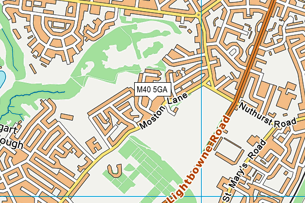 M40 5GA map - OS VectorMap District (Ordnance Survey)