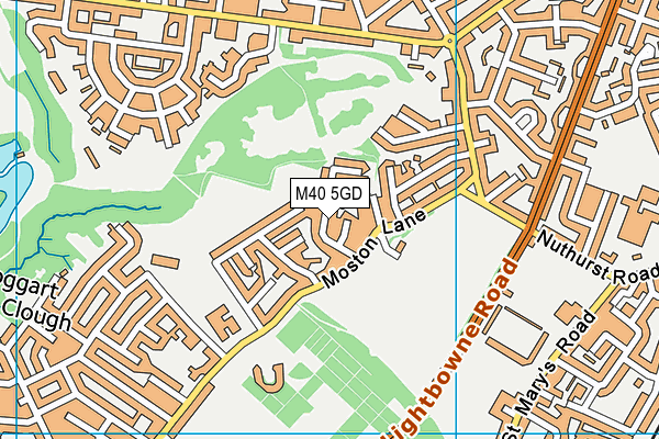 M40 5GD map - OS VectorMap District (Ordnance Survey)