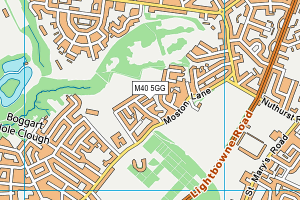 M40 5GG map - OS VectorMap District (Ordnance Survey)