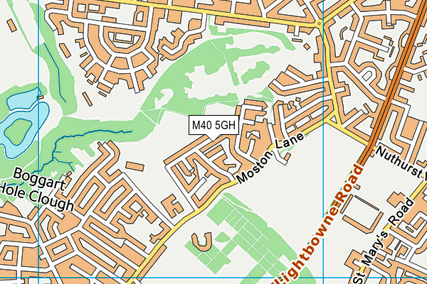 M40 5GH map - OS VectorMap District (Ordnance Survey)