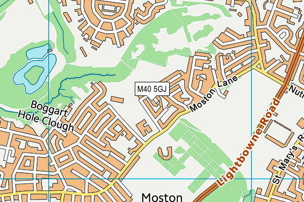 M40 5GJ map - OS VectorMap District (Ordnance Survey)