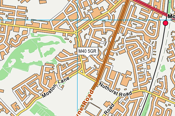 M40 5GR map - OS VectorMap District (Ordnance Survey)