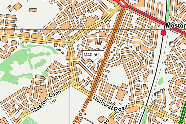 M40 5GU map - OS VectorMap District (Ordnance Survey)