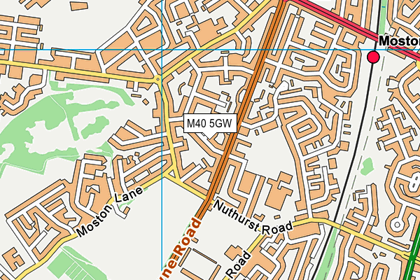 M40 5GW map - OS VectorMap District (Ordnance Survey)
