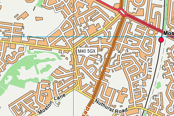 M40 5GX map - OS VectorMap District (Ordnance Survey)