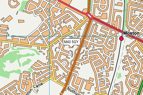 M40 5GY map - OS VectorMap District (Ordnance Survey)