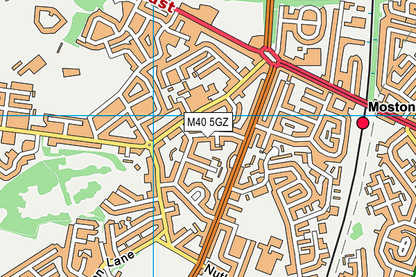 M40 5GZ map - OS VectorMap District (Ordnance Survey)