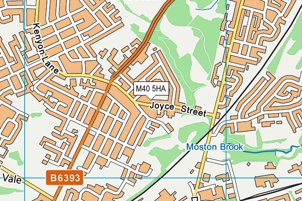 M40 5HA map - OS VectorMap District (Ordnance Survey)