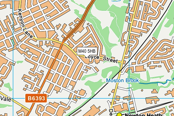 M40 5HB map - OS VectorMap District (Ordnance Survey)