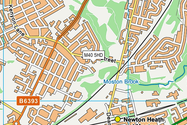 M40 5HD map - OS VectorMap District (Ordnance Survey)