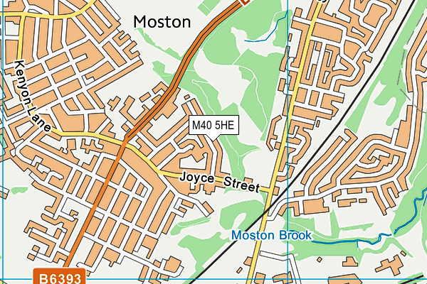 M40 5HE map - OS VectorMap District (Ordnance Survey)