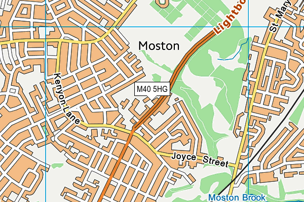 M40 5HG map - OS VectorMap District (Ordnance Survey)