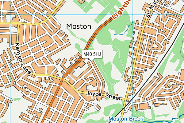 M40 5HJ map - OS VectorMap District (Ordnance Survey)