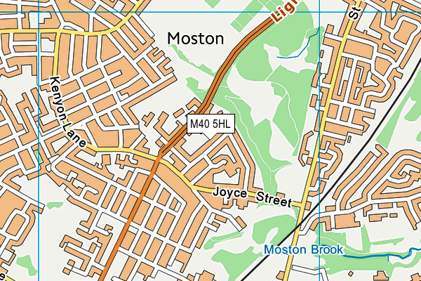 M40 5HL map - OS VectorMap District (Ordnance Survey)