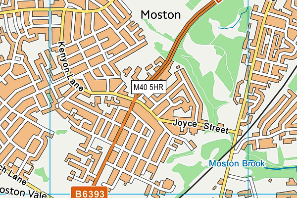 M40 5HR map - OS VectorMap District (Ordnance Survey)