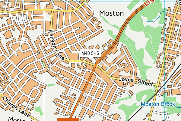 M40 5HS map - OS VectorMap District (Ordnance Survey)