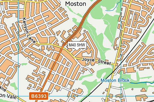 M40 5HW map - OS VectorMap District (Ordnance Survey)