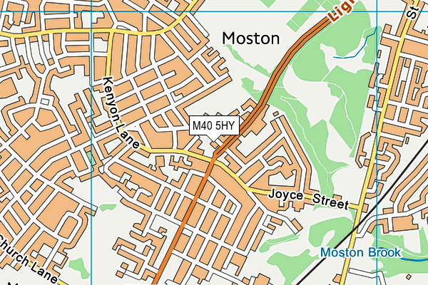 M40 5HY map - OS VectorMap District (Ordnance Survey)
