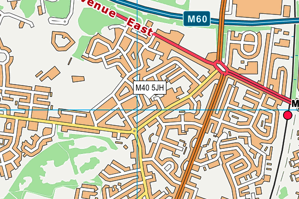 M40 5JH map - OS VectorMap District (Ordnance Survey)