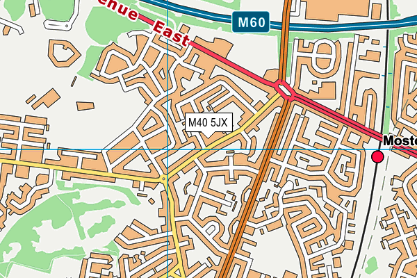 M40 5JX map - OS VectorMap District (Ordnance Survey)