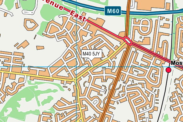 M40 5JY map - OS VectorMap District (Ordnance Survey)