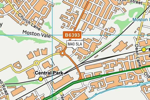 M40 5LA map - OS VectorMap District (Ordnance Survey)