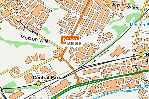 M40 5LB map - OS VectorMap District (Ordnance Survey)