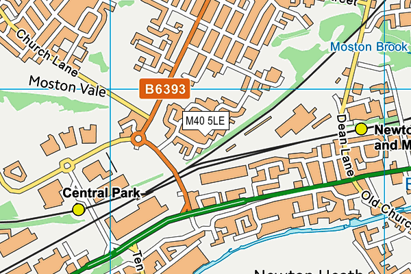 M40 5LE map - OS VectorMap District (Ordnance Survey)