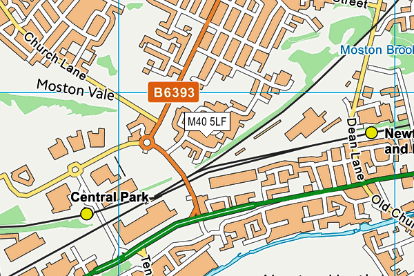 M40 5LF map - OS VectorMap District (Ordnance Survey)