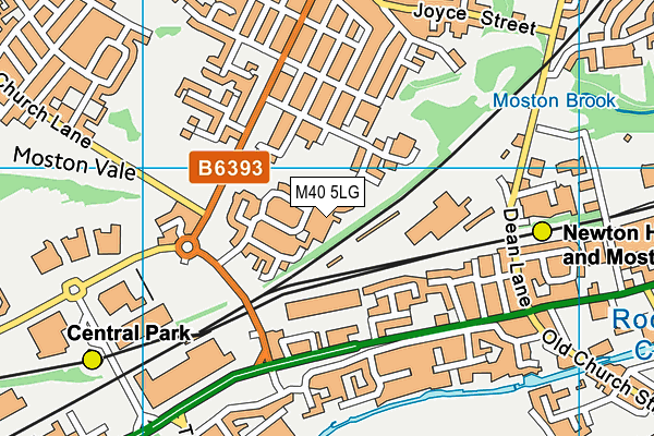 M40 5LG map - OS VectorMap District (Ordnance Survey)