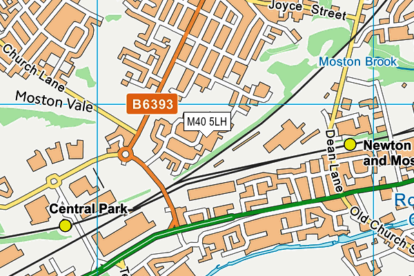 M40 5LH map - OS VectorMap District (Ordnance Survey)