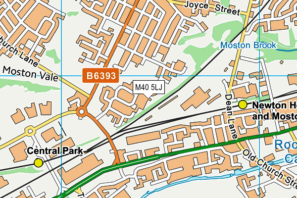 M40 5LJ map - OS VectorMap District (Ordnance Survey)