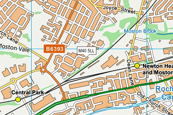 M40 5LL map - OS VectorMap District (Ordnance Survey)