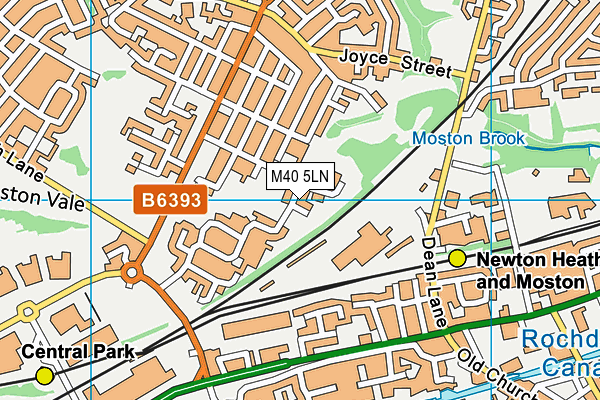 M40 5LN map - OS VectorMap District (Ordnance Survey)