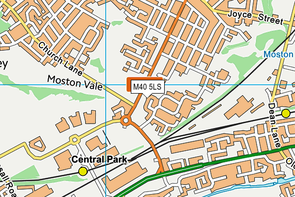 M40 5LS map - OS VectorMap District (Ordnance Survey)