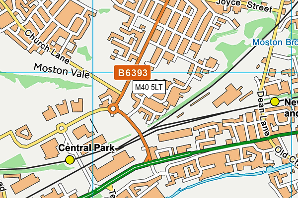 M40 5LT map - OS VectorMap District (Ordnance Survey)