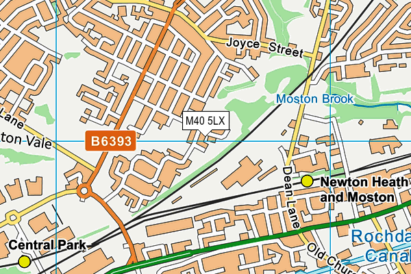 M40 5LX map - OS VectorMap District (Ordnance Survey)