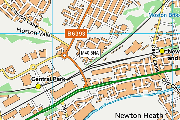 M40 5NA map - OS VectorMap District (Ordnance Survey)