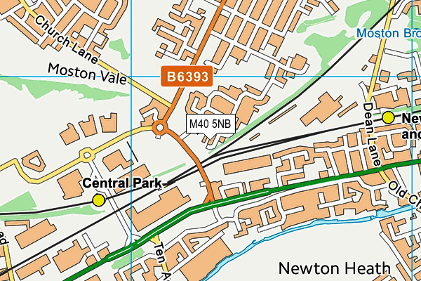 M40 5NB map - OS VectorMap District (Ordnance Survey)