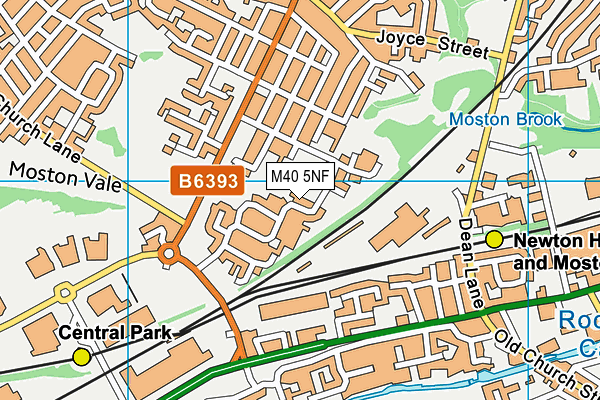 M40 5NF map - OS VectorMap District (Ordnance Survey)