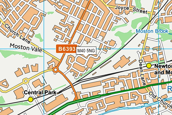 M40 5NG map - OS VectorMap District (Ordnance Survey)