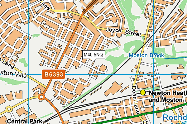 M40 5NQ map - OS VectorMap District (Ordnance Survey)