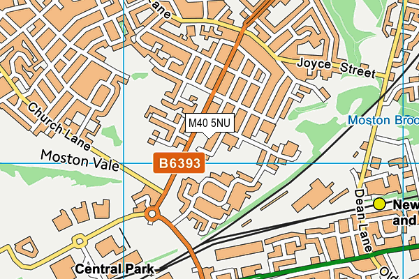 M40 5NU map - OS VectorMap District (Ordnance Survey)