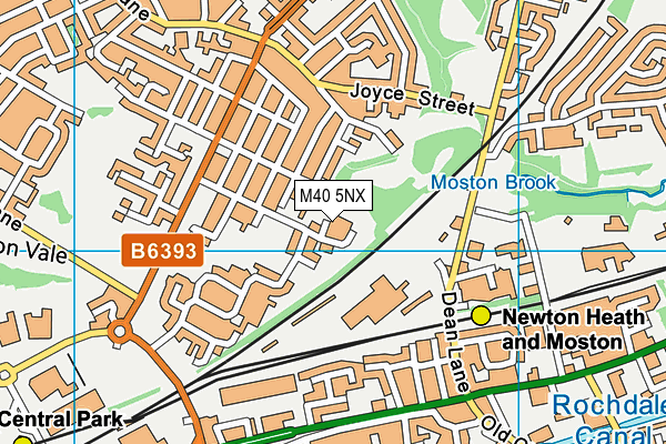 M40 5NX map - OS VectorMap District (Ordnance Survey)